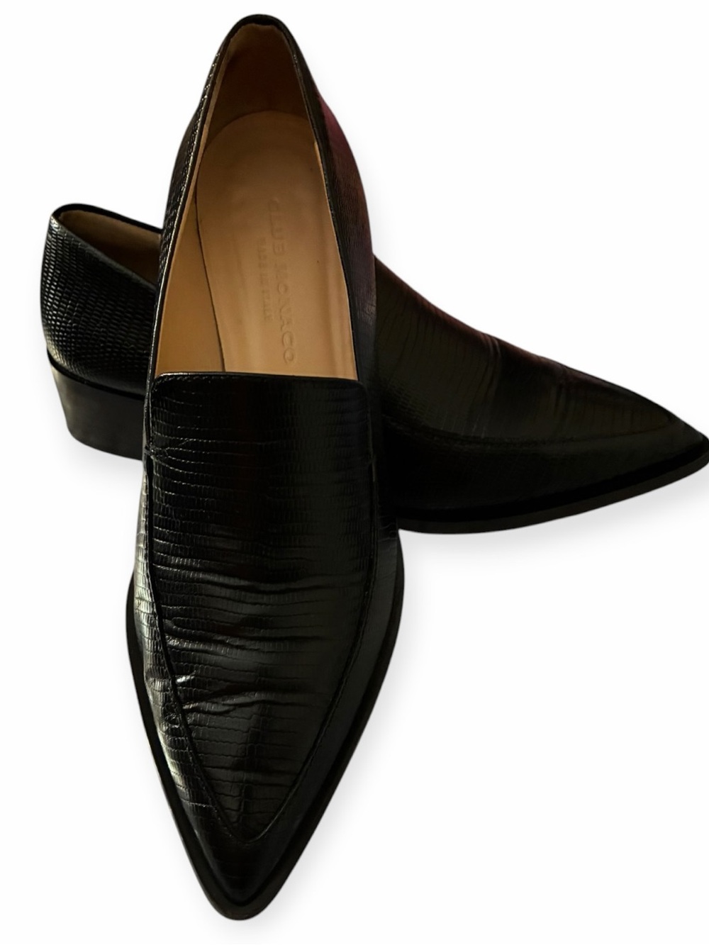 Club Monaco Alexia Loafer with a textured, embossed leather finish